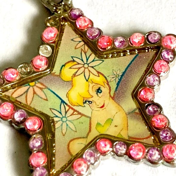 Vintage Tinker Bell Charm Disney Crystal Tink Zipper Pull Please READ! - Picture 1 of 10